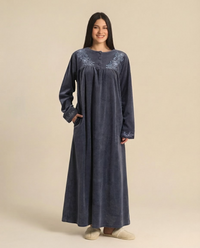 جلابيه حريمى قطيفه تطريز الزهرة