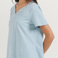 Women's Half Sleeve Pajama with Embroidered Pants