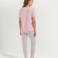 Women's Half Sleeve Pajama with Embroidered Pants