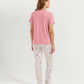 Women's Half Sleeve Pajama with Embroidered Pants
