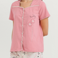 Women's Half Sleeve Pajama with Embroidered Pants