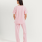 Women's Half Sleeve Pajama with Buttoned Pants