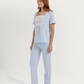 Women's Half Sleeve Pajama with Buttoned Pants