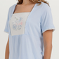 Women's Half Sleeve Pajama with Buttoned Pants