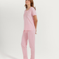 Women's pajamas with short legs and wide pants