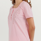 Women's pajamas with short legs and wide pants