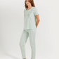 Women's pajamas with short legs and wide pants
