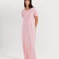 Women's long half-sleeve embroidered jalabiya