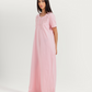Women's long half-sleeve embroidered jalabiya