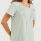 Women's long half-sleeve embroidered jalabiya