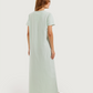 Women's long half-sleeve embroidered jalabiya