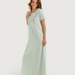 Women's long half-sleeve embroidered jalabiya