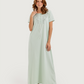 Women's long half-sleeve embroidered jalabiya