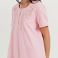 Women's long half-sleeve embroidered jalabiya