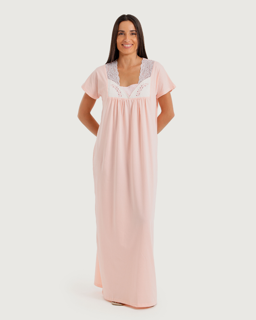 Long Women's Jalabiya Half Sleeve with Embroidery
