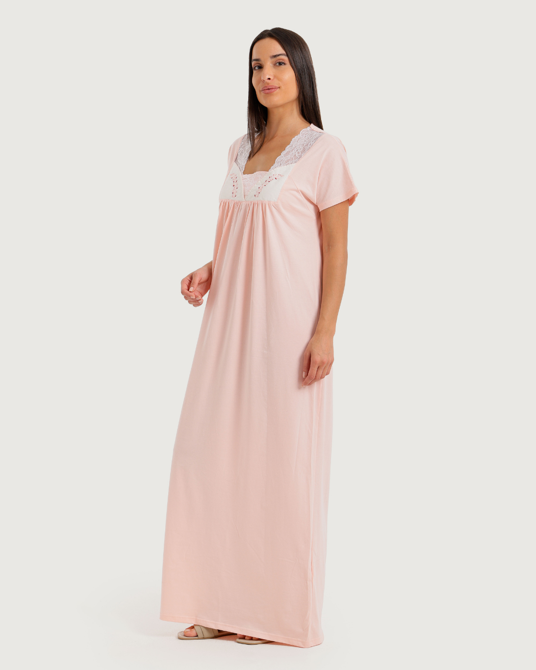 Long Women's Jalabiya Half Sleeve with Embroidery