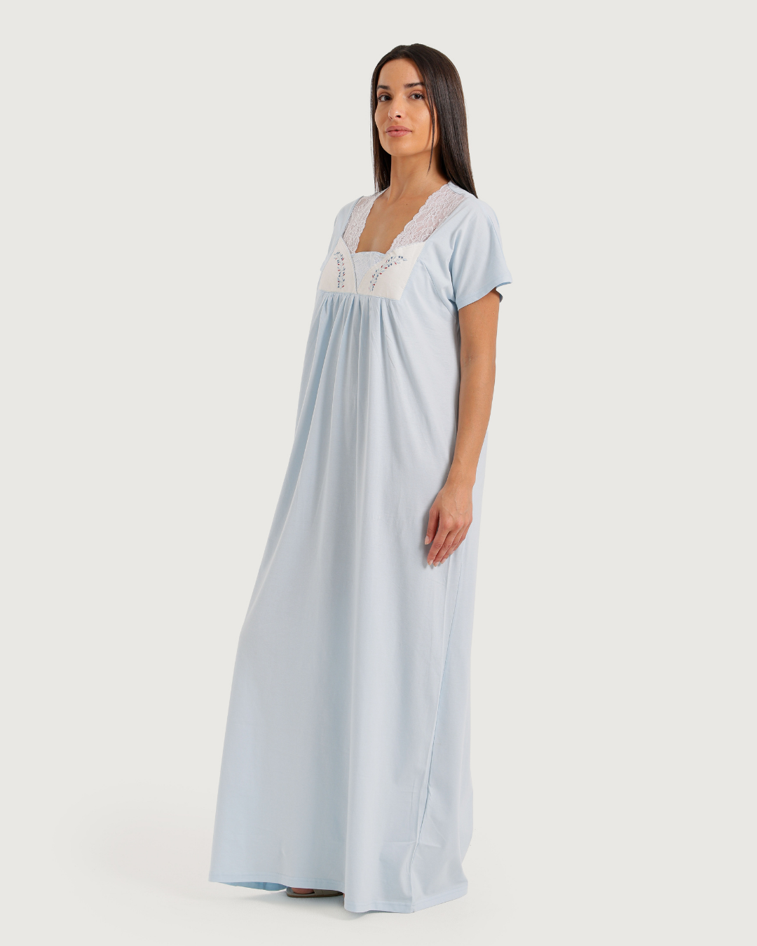 Long Women's Jalabiya Half Sleeve with Embroidery