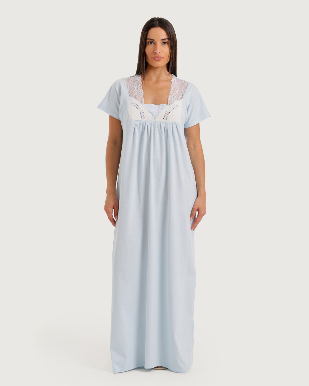 Long Women's Jalabiya Half Sleeve with Embroidery