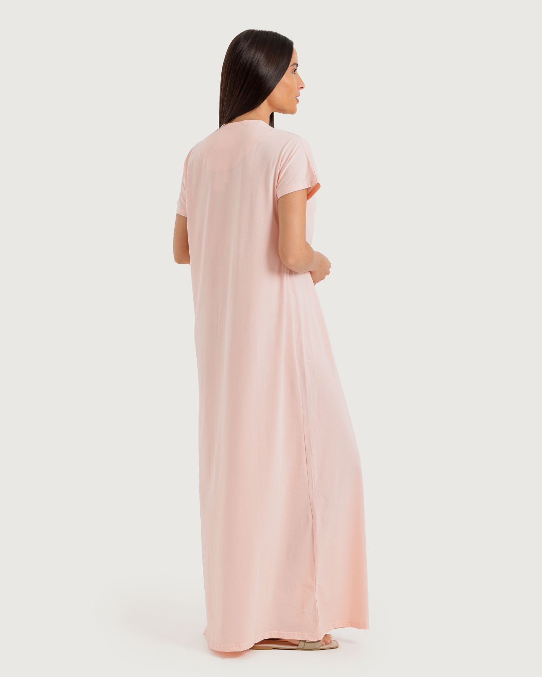 Long Women's Jalabiya Half Sleeve with Embroidery