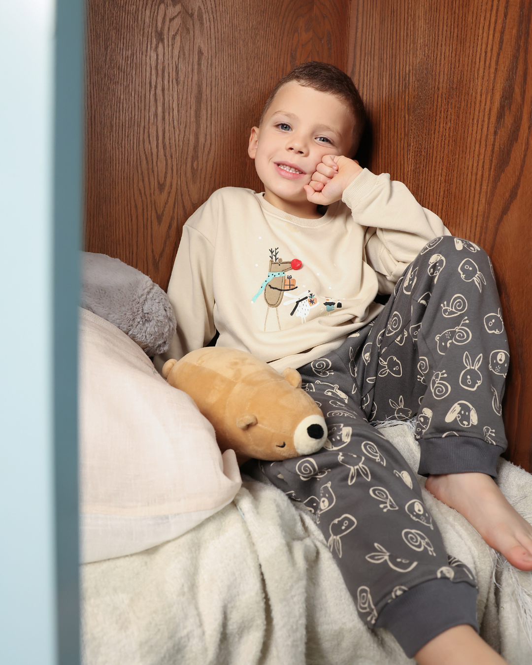 بيجاما حيوانات غابة الشتاء