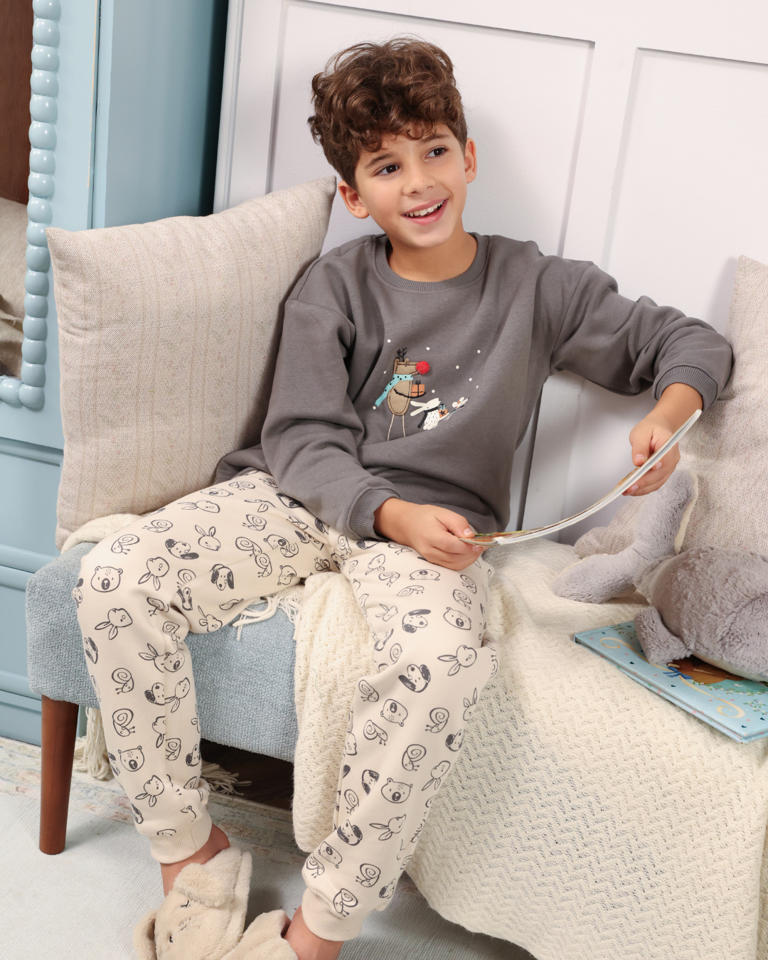 بيجاما حيوانات غابة الشتاء