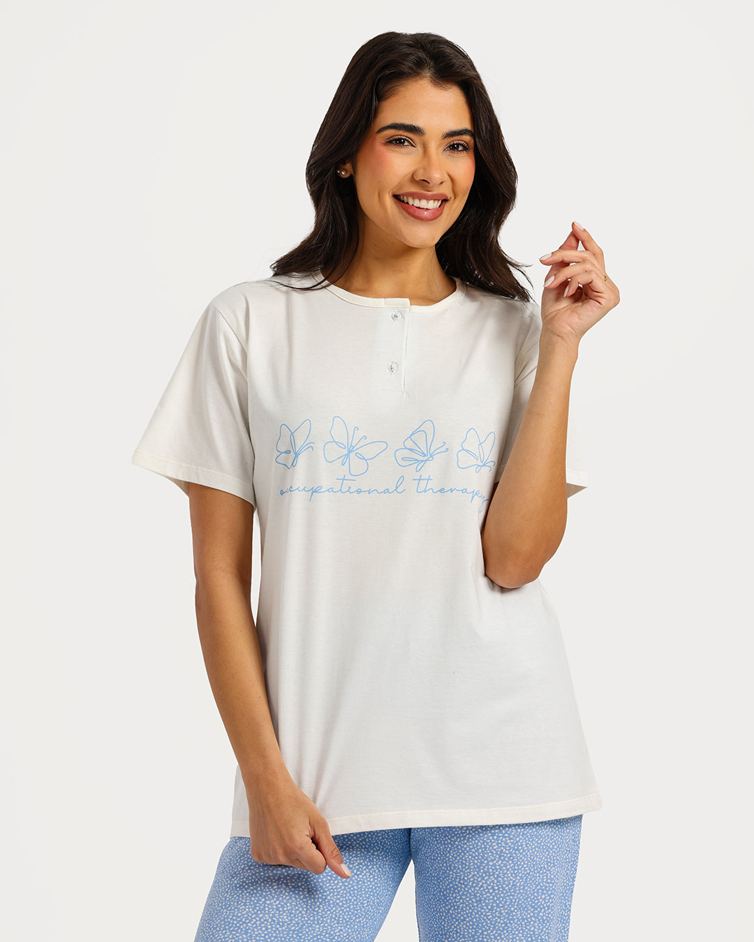 Women's Short Sleeve Pajama Set with Pants