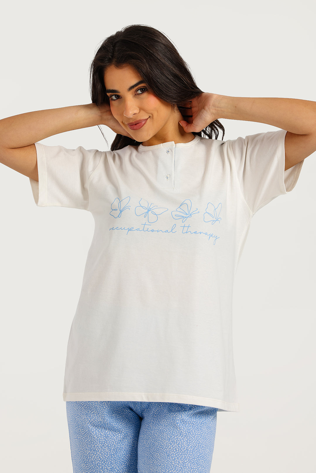 Women's Short Sleeve Pajama Set with Pants