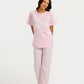 بيجامة حريمي نص كم مع بنطلون