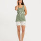Women's Sleeveless Pajama Set with Shorts