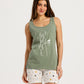 Women's Sleeveless Pajama Set with Shorts