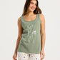 Women's Sleeveless Pajama Set with Shorts
