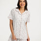 Women's Short Sleeve Pajama Set with Pants