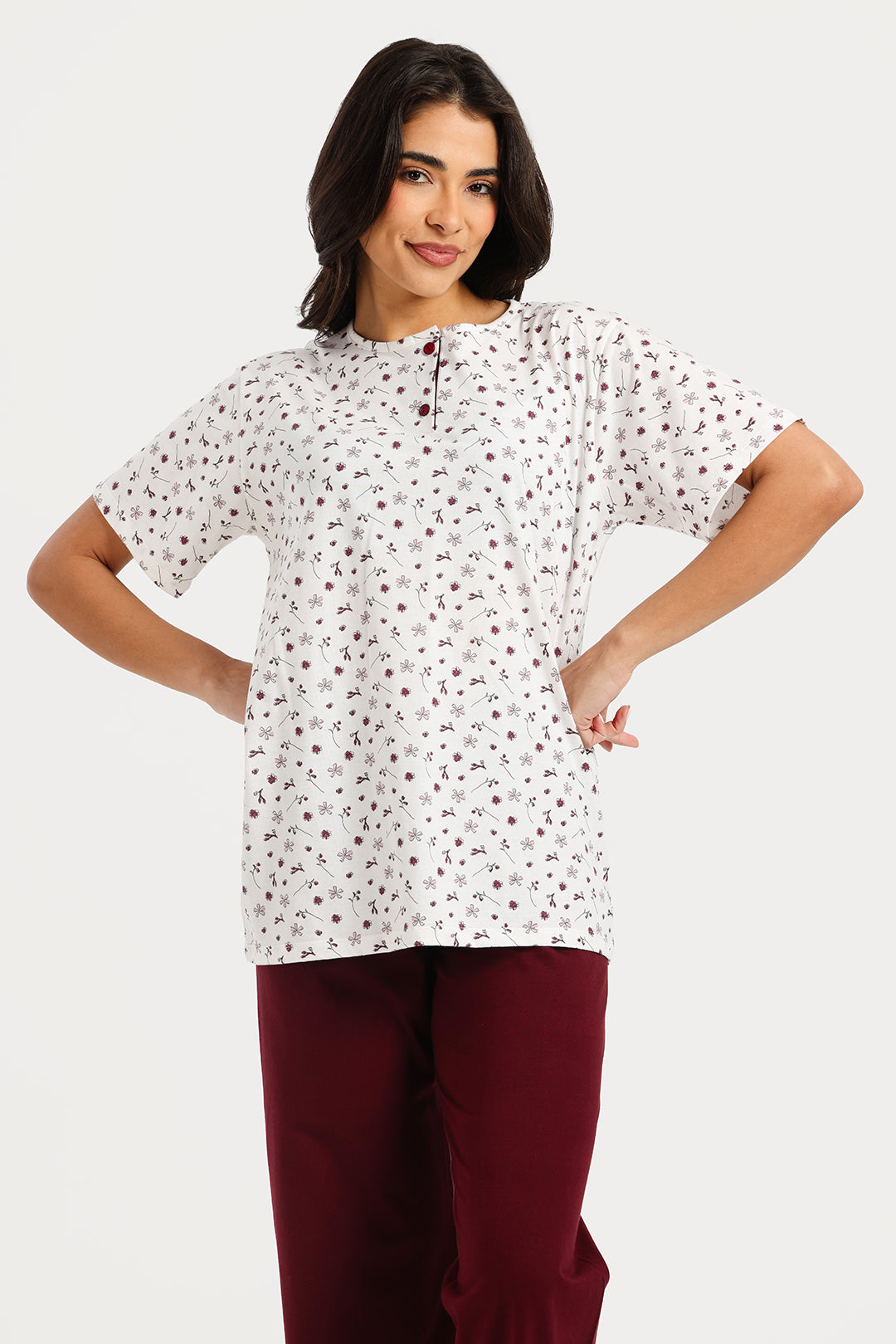 Women's Short Sleeve Pajama Set with Pants
