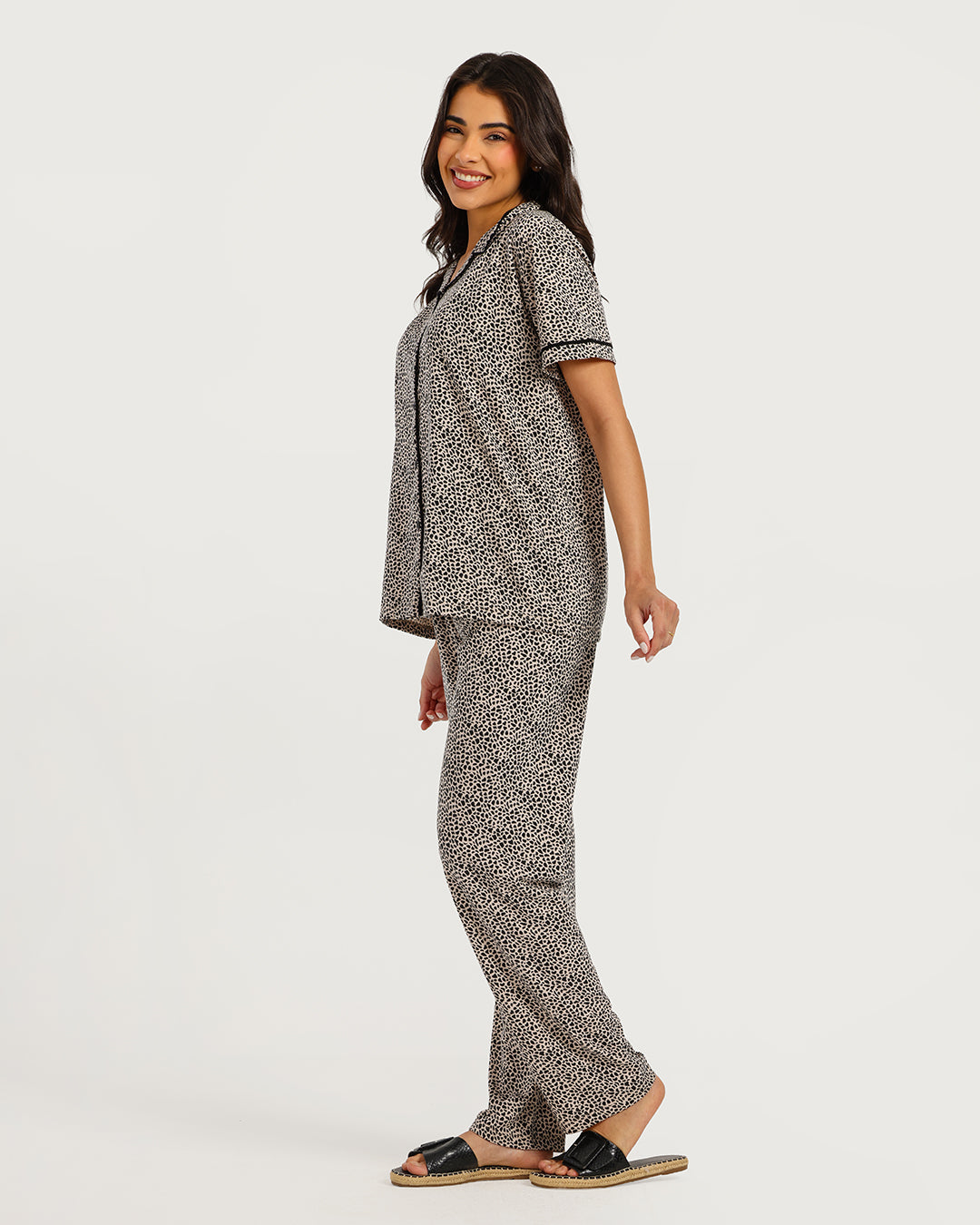 Women's Short Sleeve Pajama Set with Pants