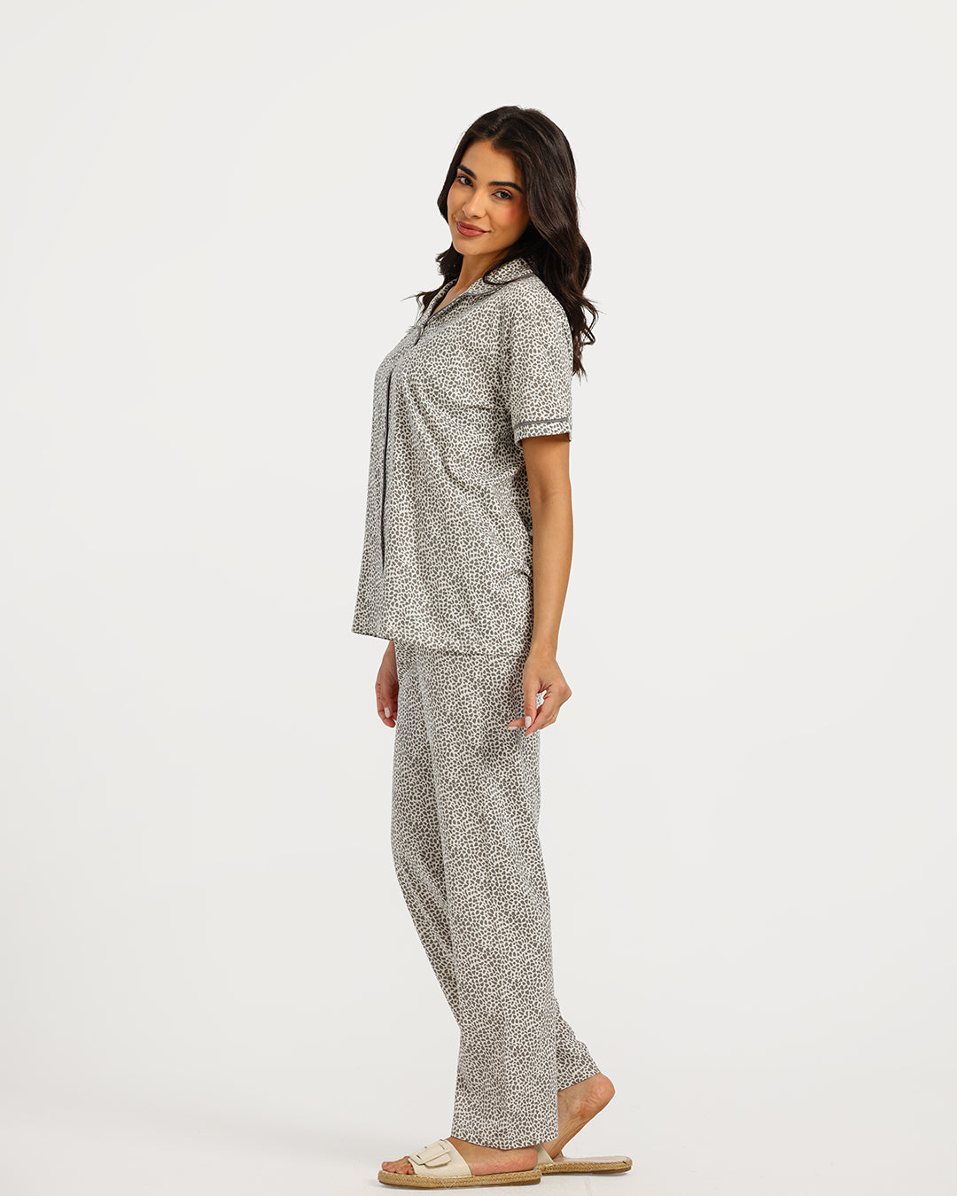 Women's Short Sleeve Pajama Set with Pants