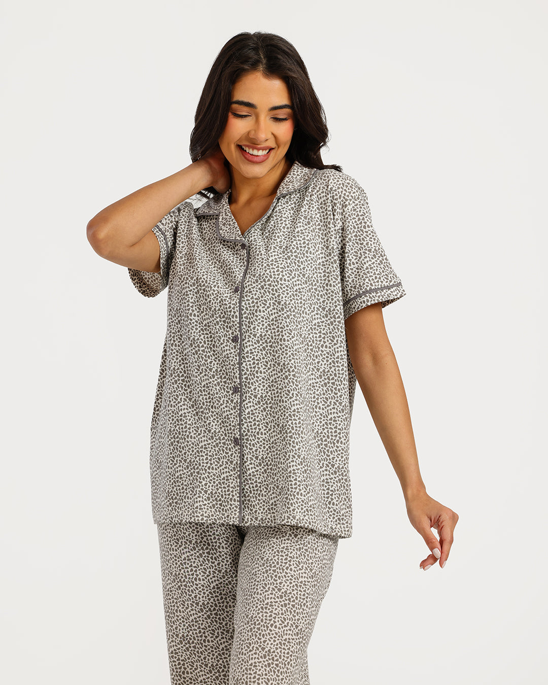 Women's Short Sleeve Pajama Set with Pants