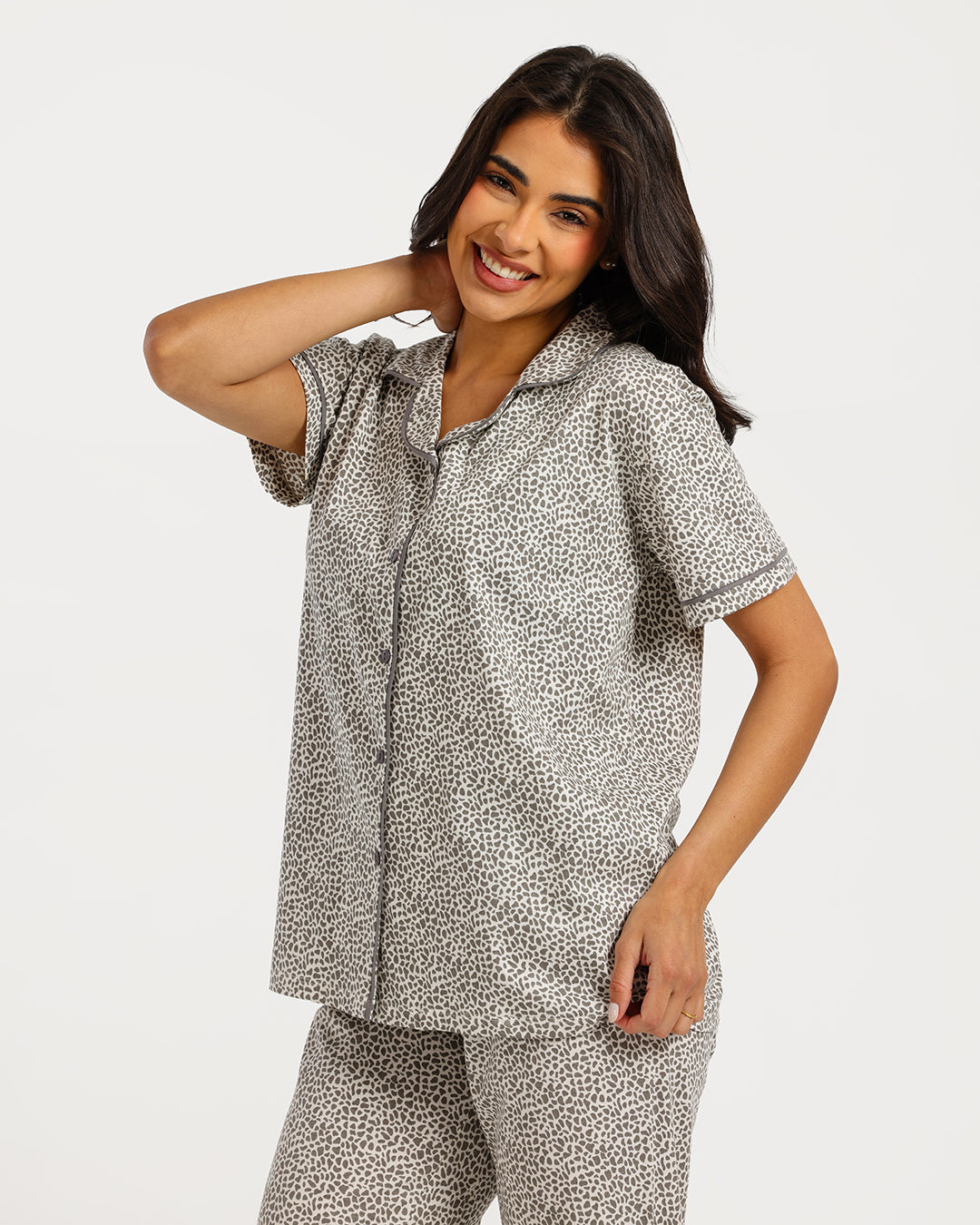 Women's Short Sleeve Pajama Set with Pants