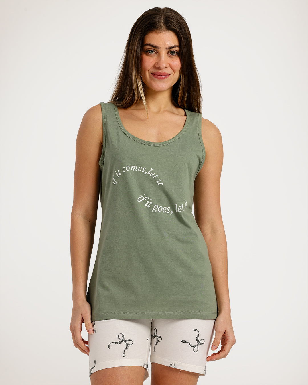 Women's sleeveless pajama with shorts