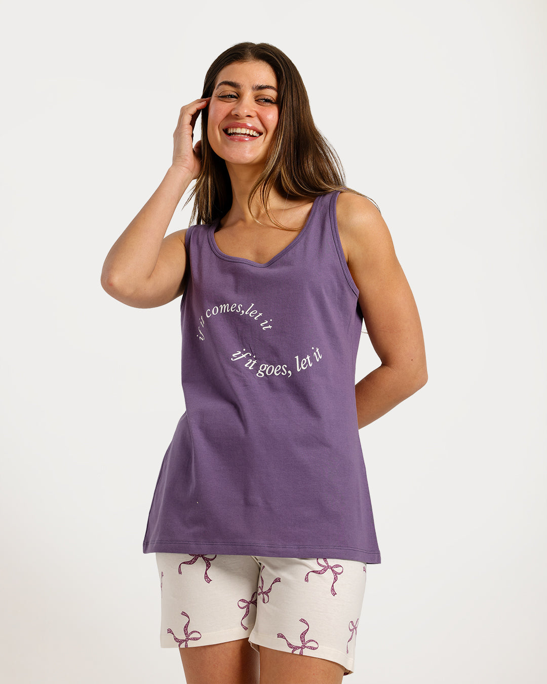 Women's sleeveless pajama with shorts