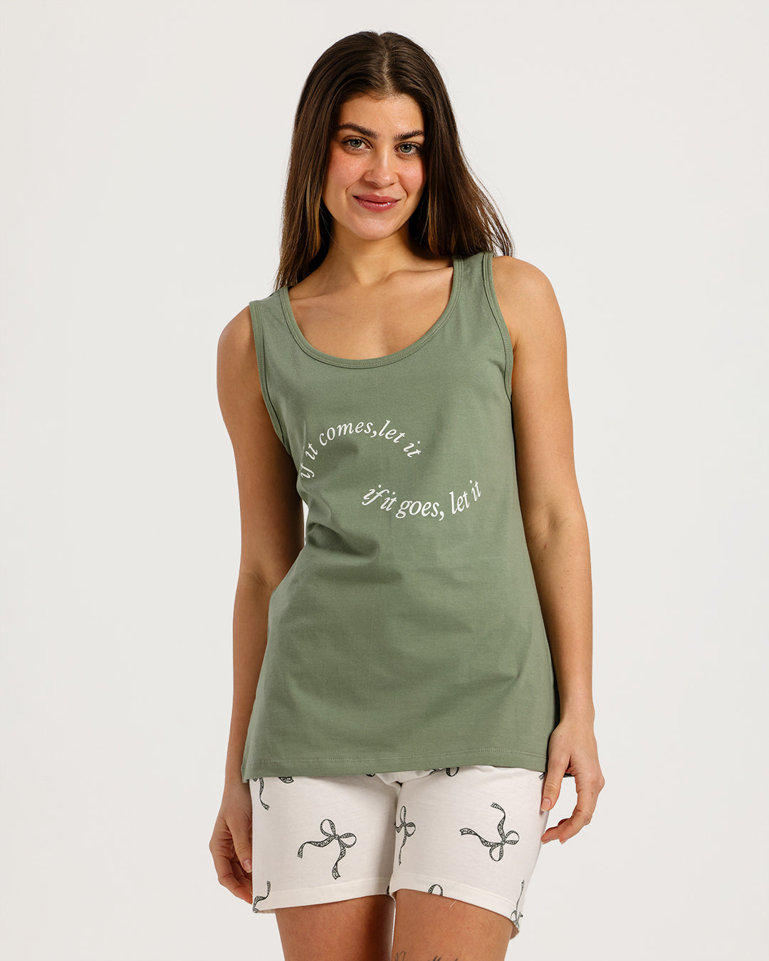 Women's sleeveless pajama with shorts