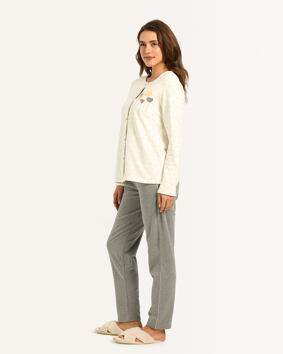 بيجاما حريمى زراير قلوب صغيرة