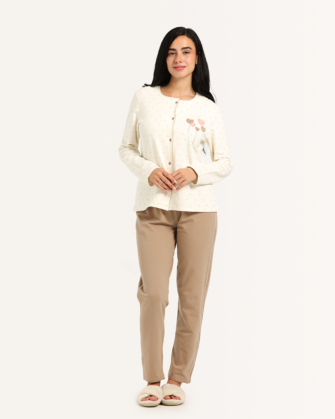 بيجاما حريمى زراير قلوب صغيرة