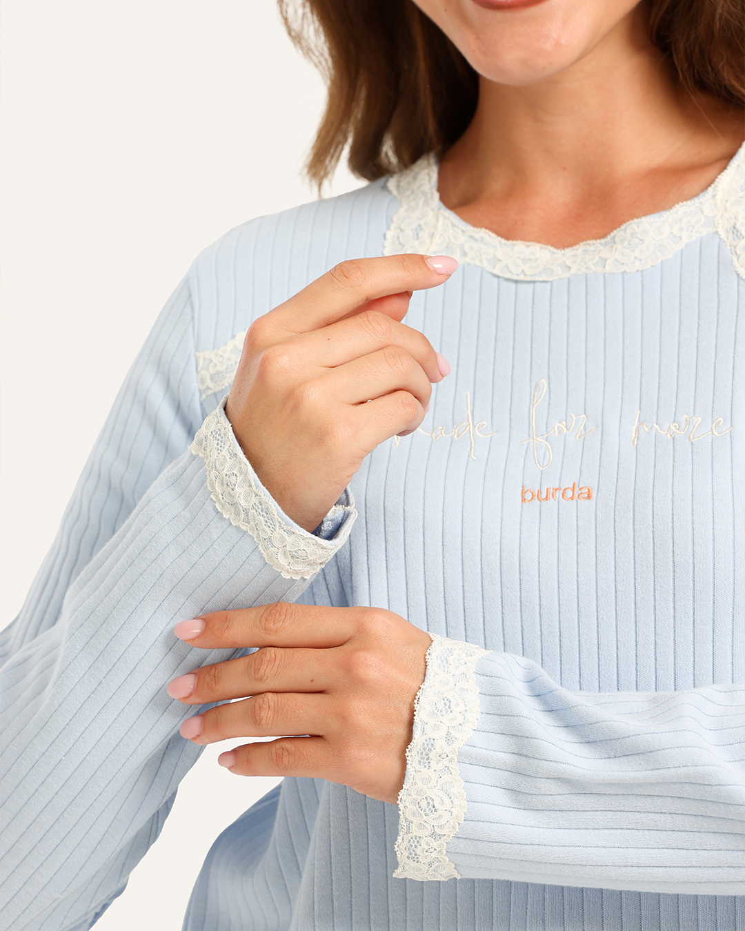 بيجاما حريمى كم بنطلون شرايط دانتيل