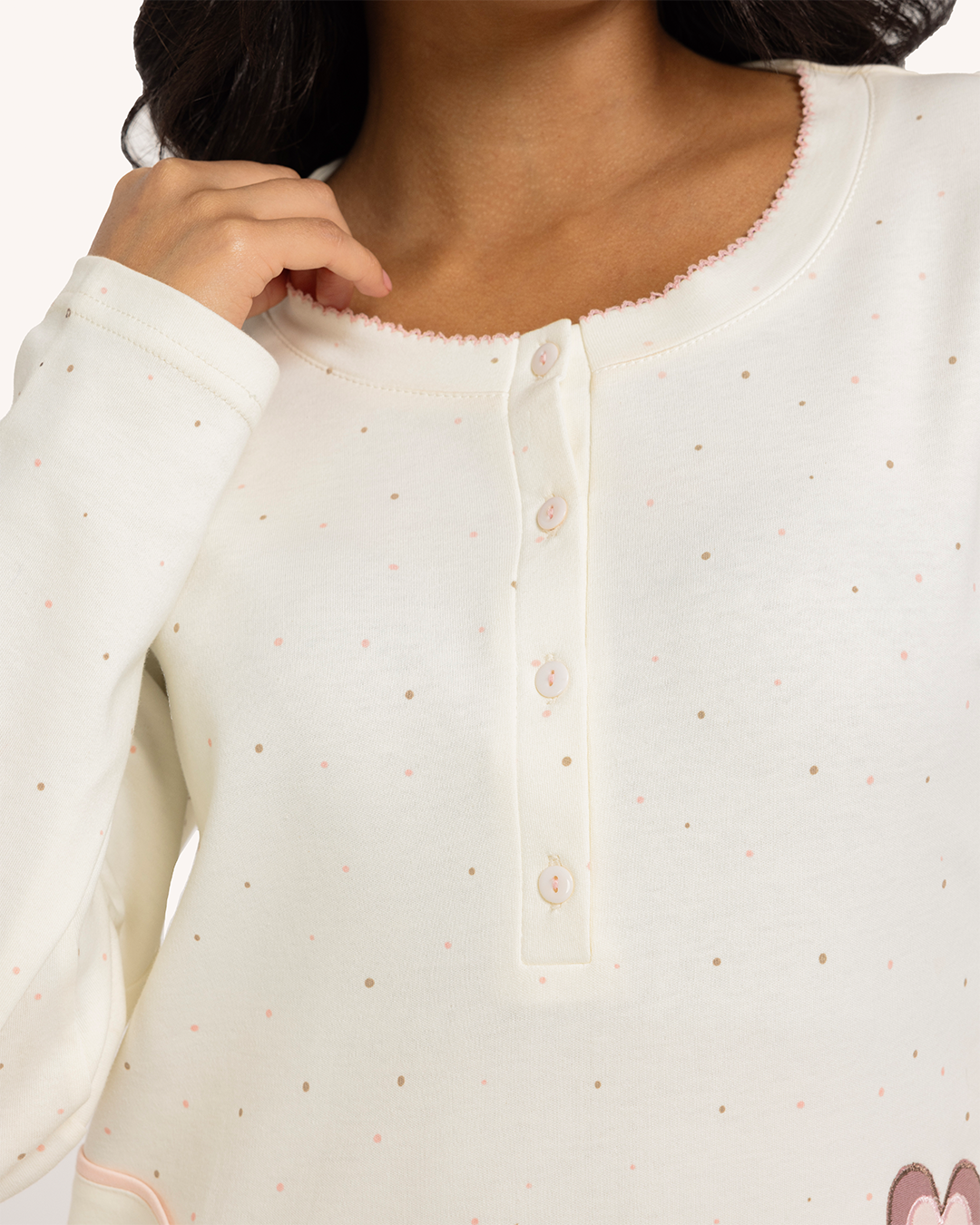 Pyjama avec vous et pantalon pointillé