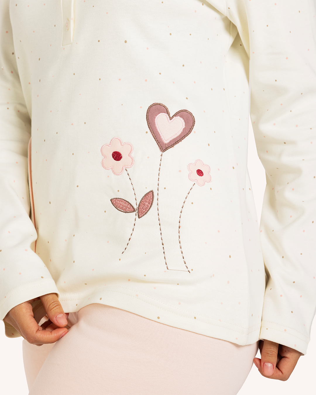 Pyjama avec vous et pantalon pointillé