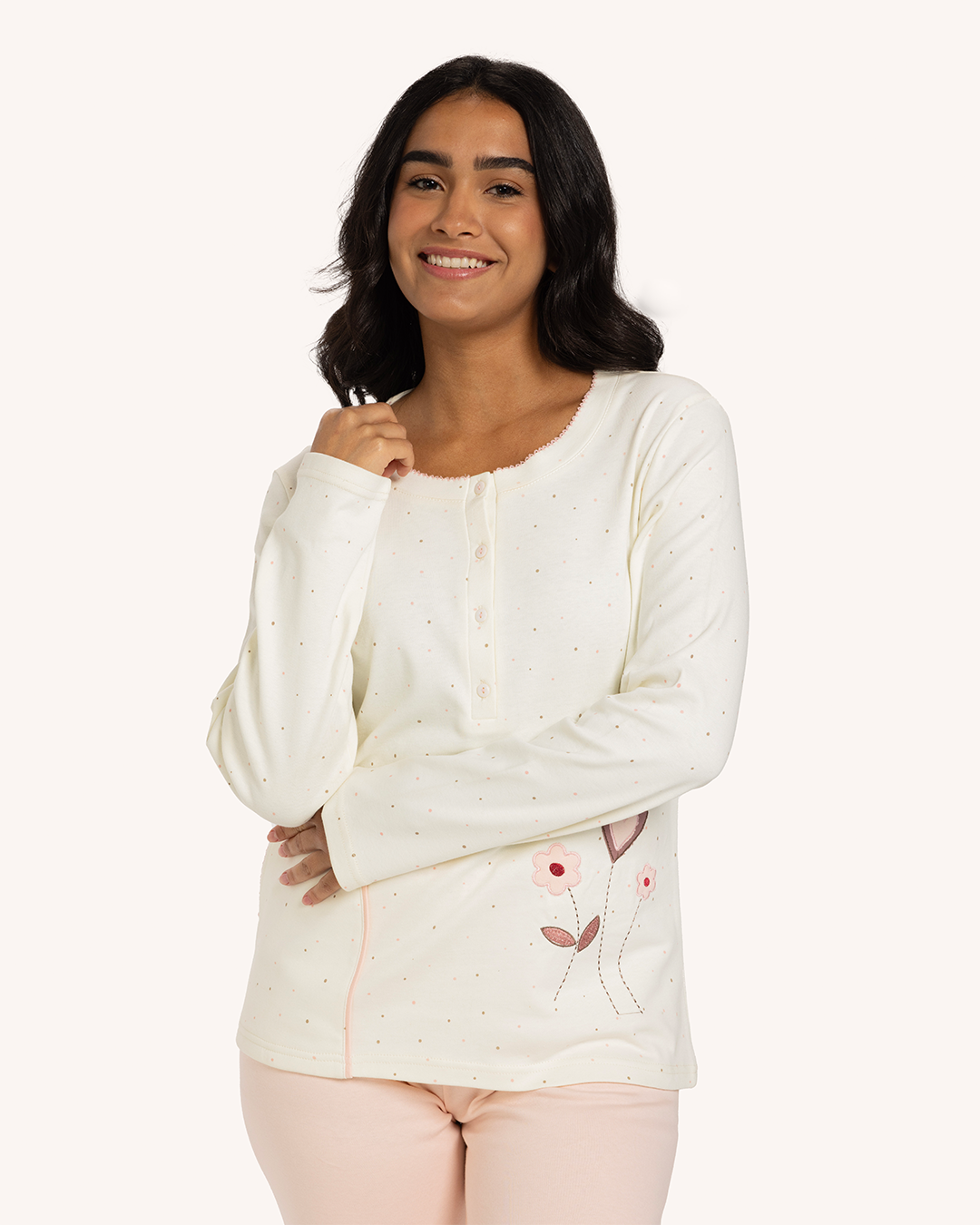 Pyjama avec vous et pantalon pointillé