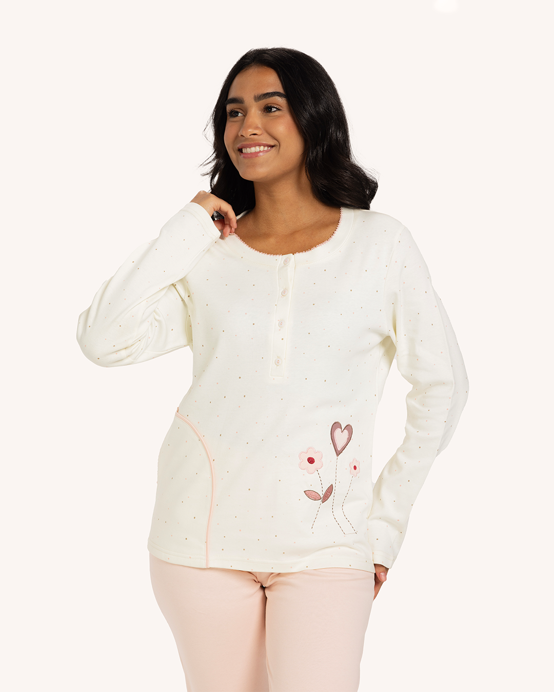 Pyjama avec vous et pantalon pointillé