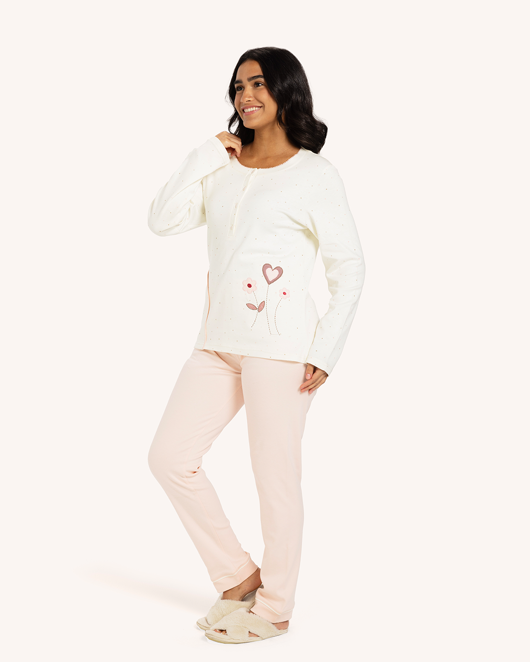 Pyjama avec vous et pantalon pointillé