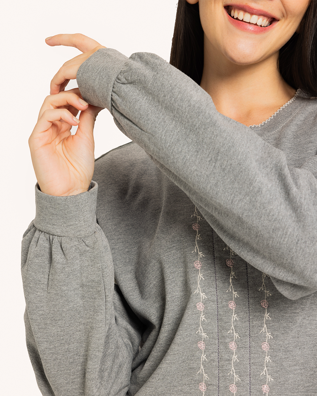 بيجاما حريمى كم بنطلون فرع ورد