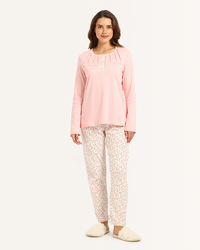 بيجاما حريمى كم بنطلون ورد صغير